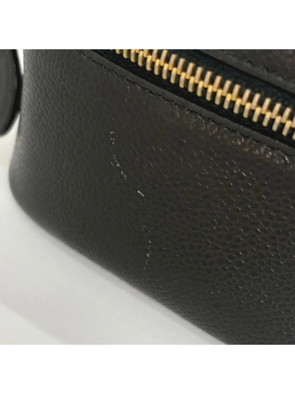 Chanel Makeup Pouch CC Logo Vanity Caviar Leather Black